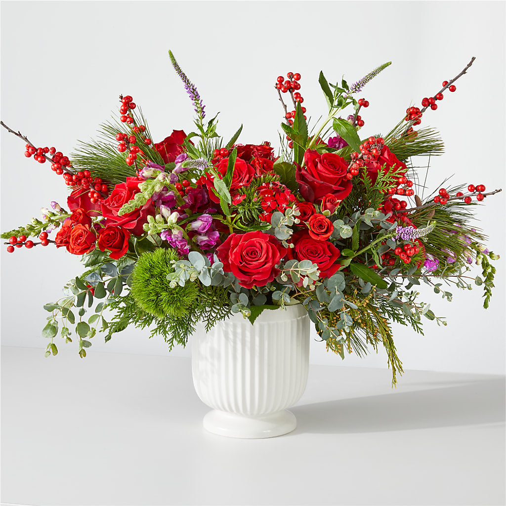 Big Red Bow Bouquet – Althoff Floral, Cannon Falls MN