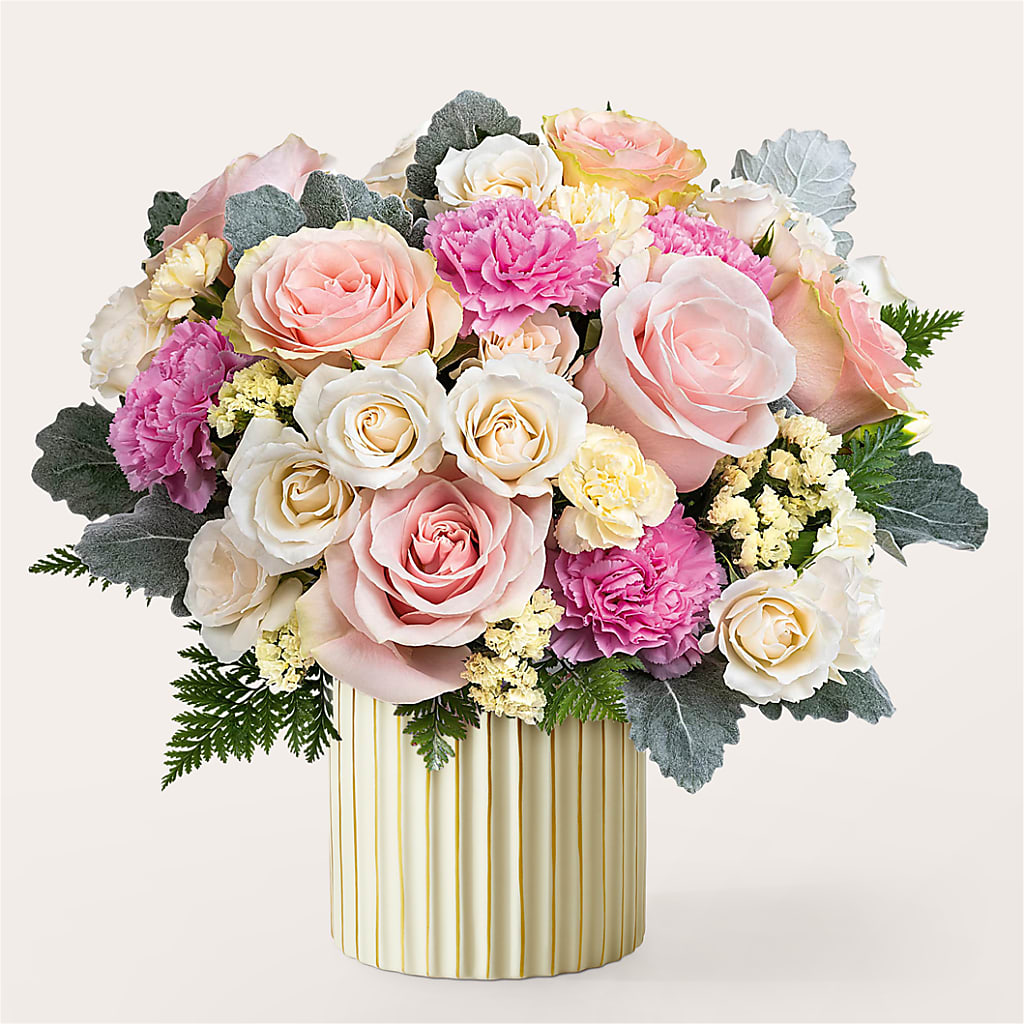 Blissful Moments Bouquet with Ivory Vase – Althoff Floral, Cannon Falls MN