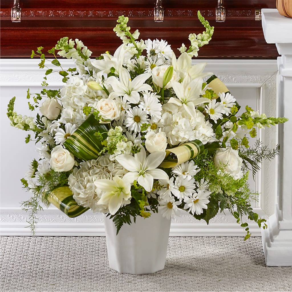 Thoughts of Tranquility Floor Basket – Althoff Floral, Cannon Falls MN