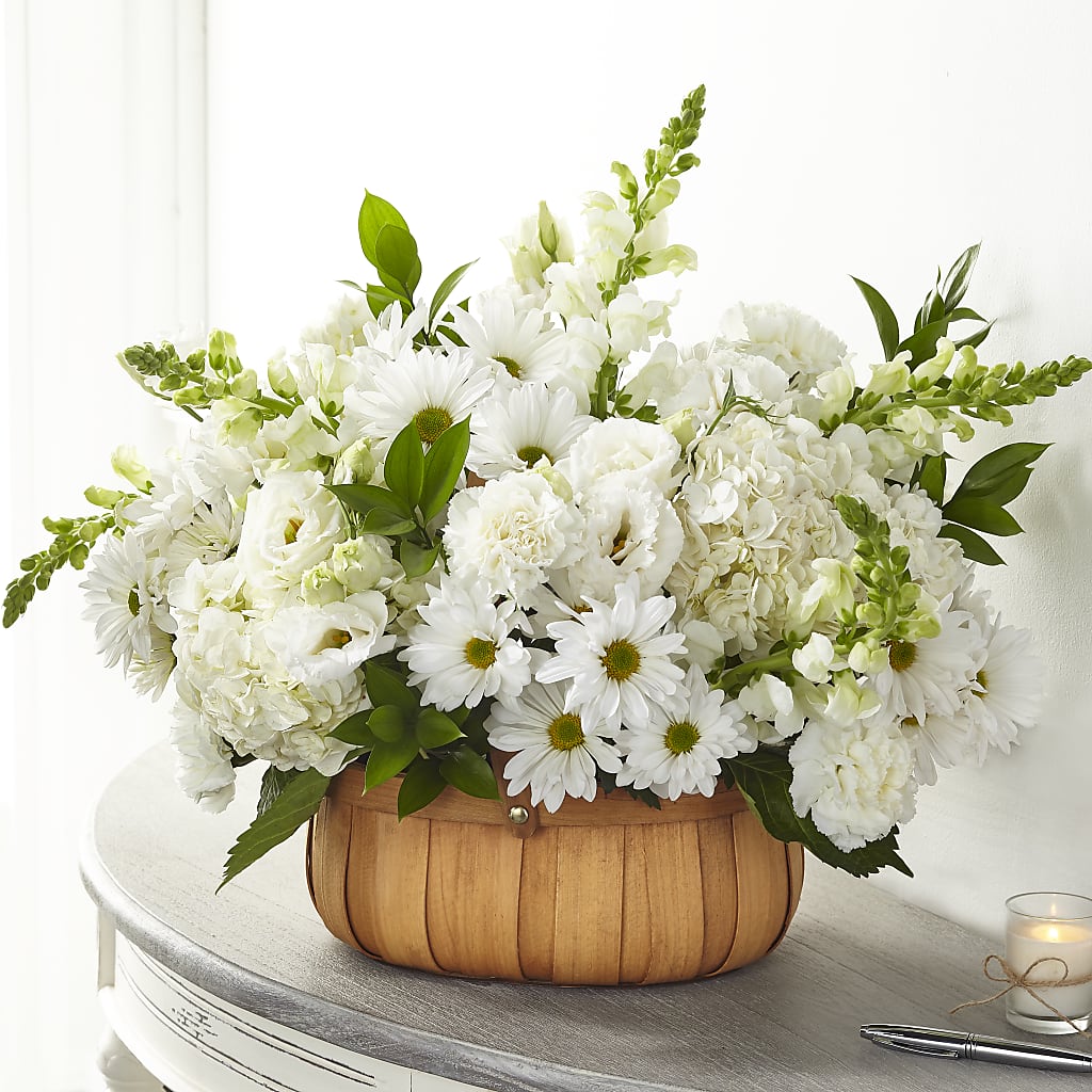 Pure Ivory Basket – Althoff Floral, Cannon Falls MN