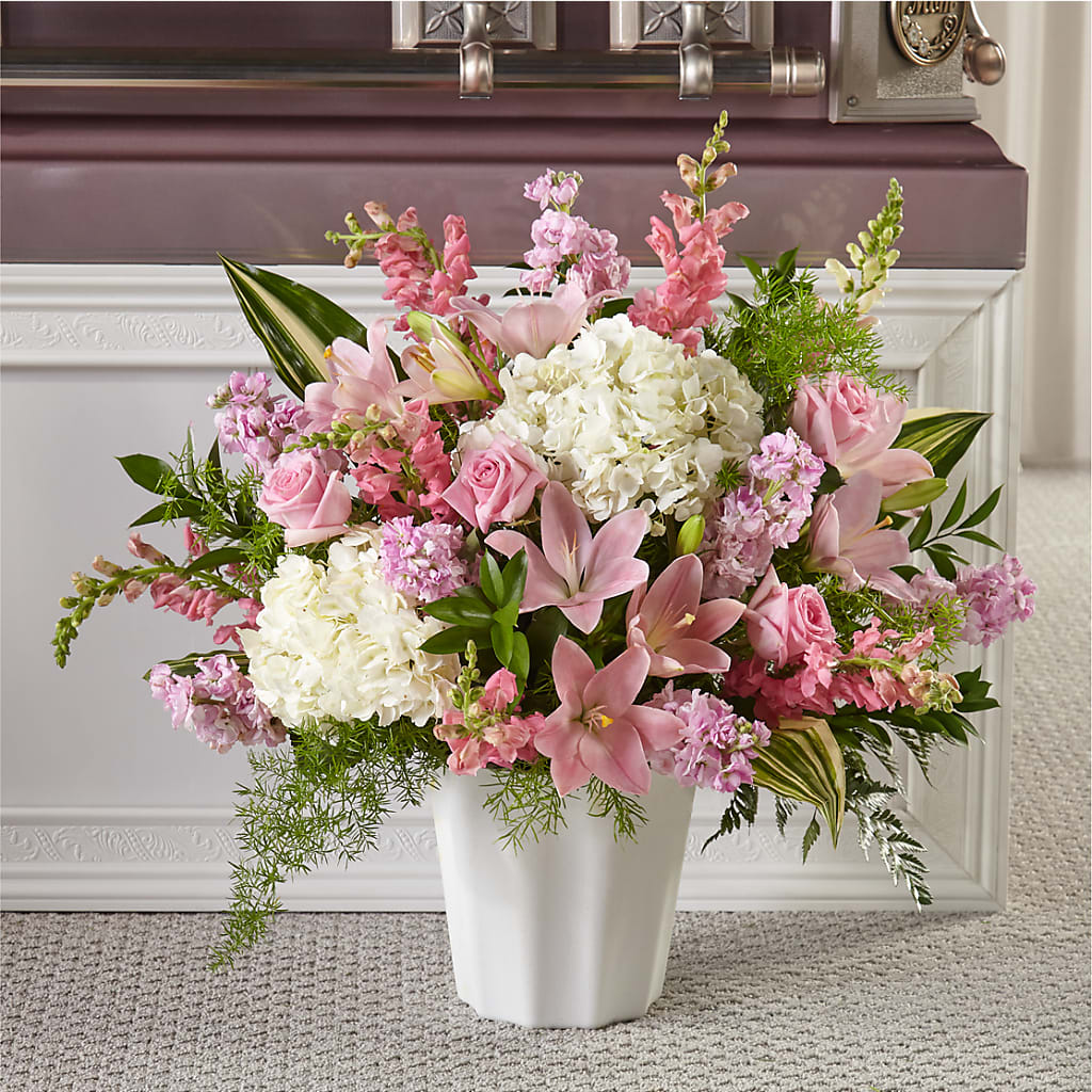 Simply Serene Floor Basket – Althoff Floral, Cannon Falls MN