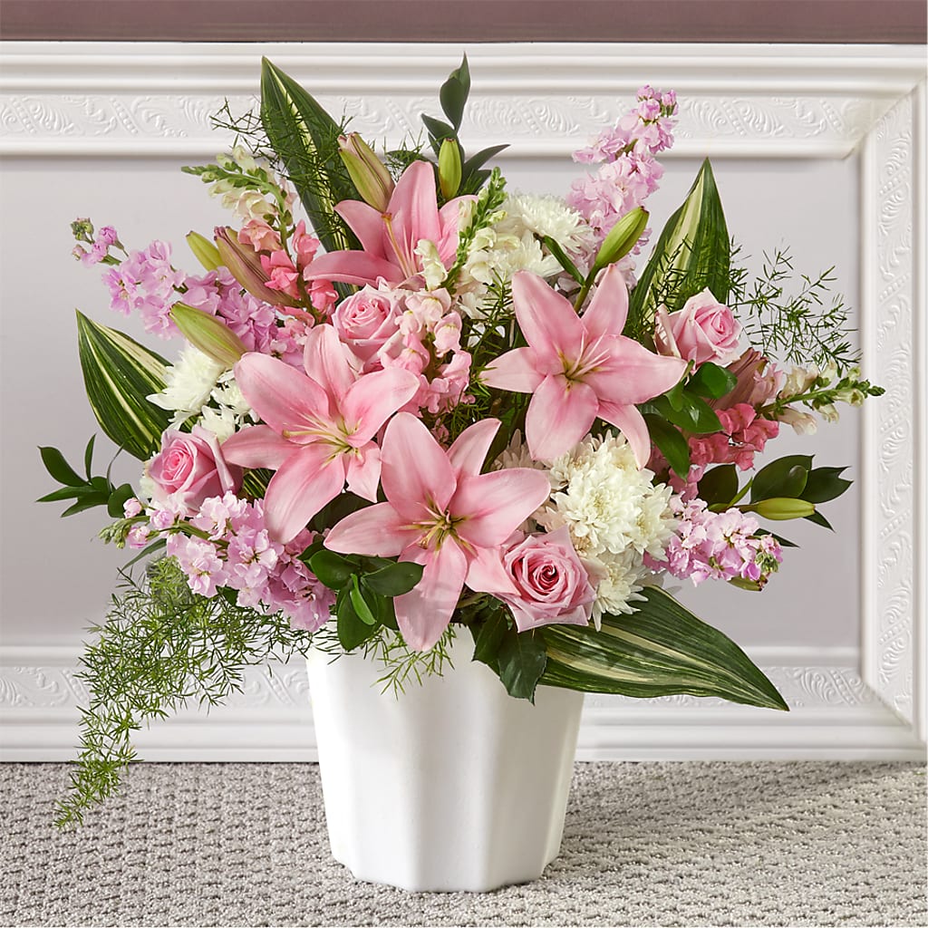 Simply Serene Floor Basket – Althoff Floral, Cannon Falls MN