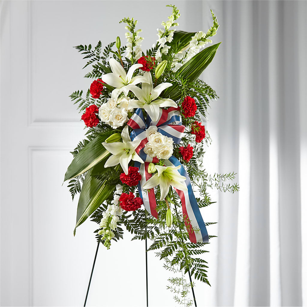 Stars of Life Standing Spray – Althoff Floral, Cannon Falls MN