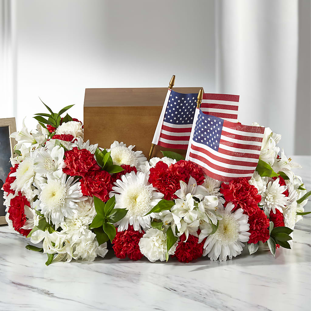 Spirit of Patriotism Cremation Adornment – Althoff Floral, Cannon Falls MN