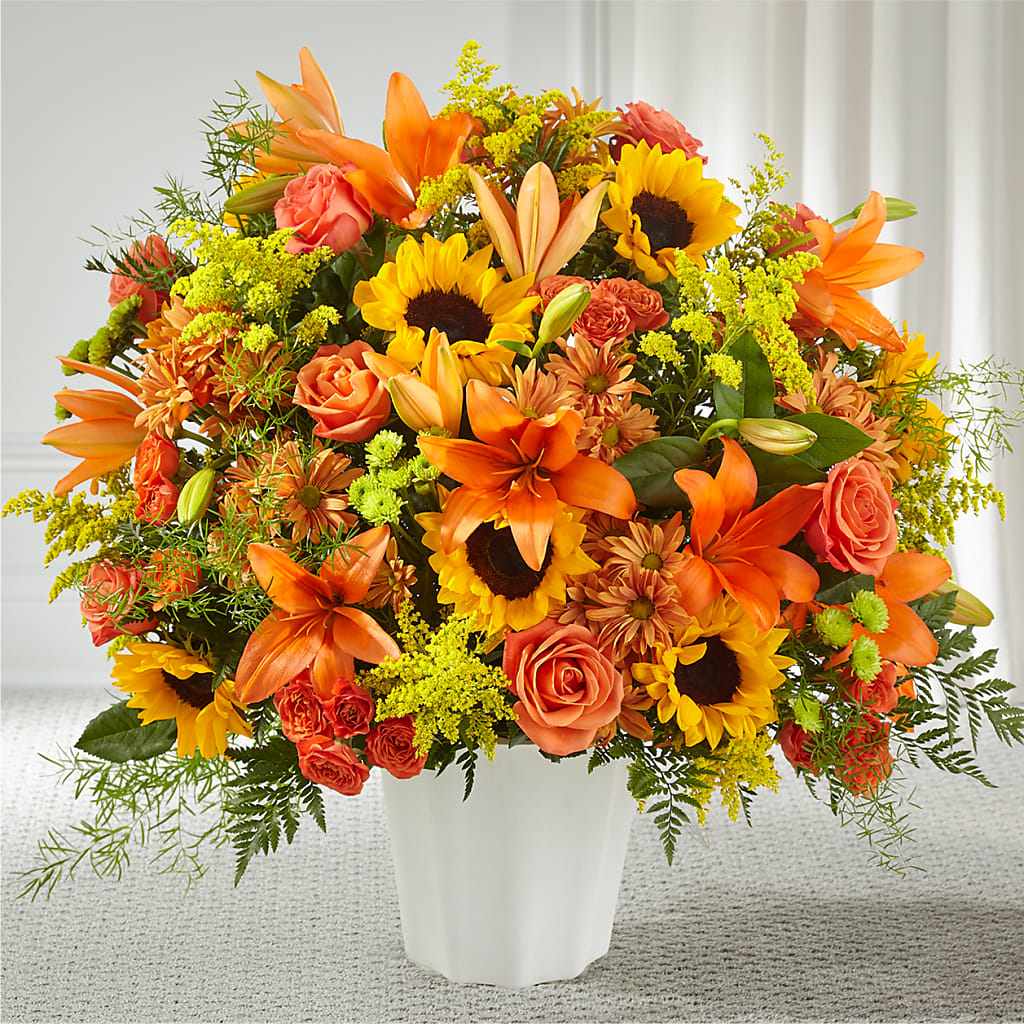 Harvest Thoughts Floor Basket – Althoff Floral, Cannon Falls MN