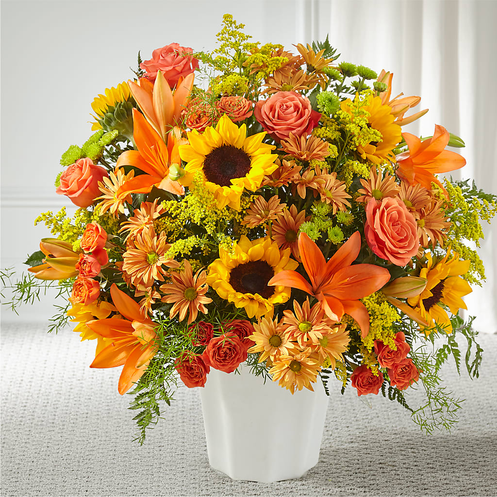 Harvest Thoughts Floor Basket – Althoff Floral, Cannon Falls MN