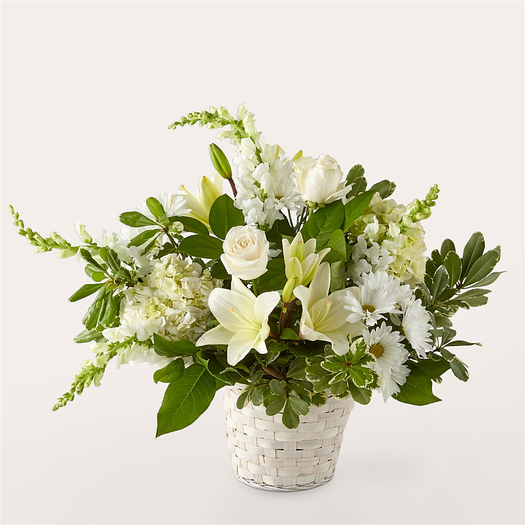 Ivory Elegance Floral Basket – Althoff Floral, Cannon Falls MN
