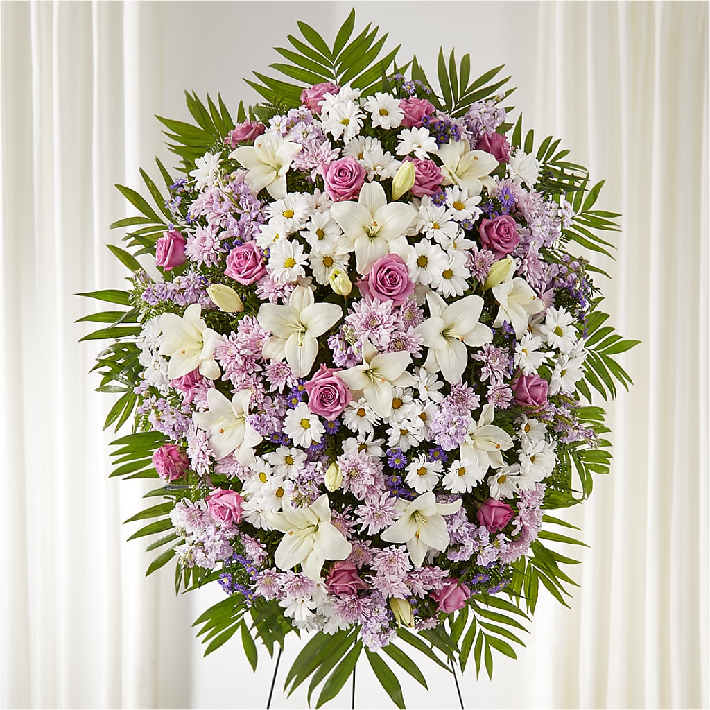 Surrounded by Love Standing Spray – Althoff Floral, Cannon Falls MN