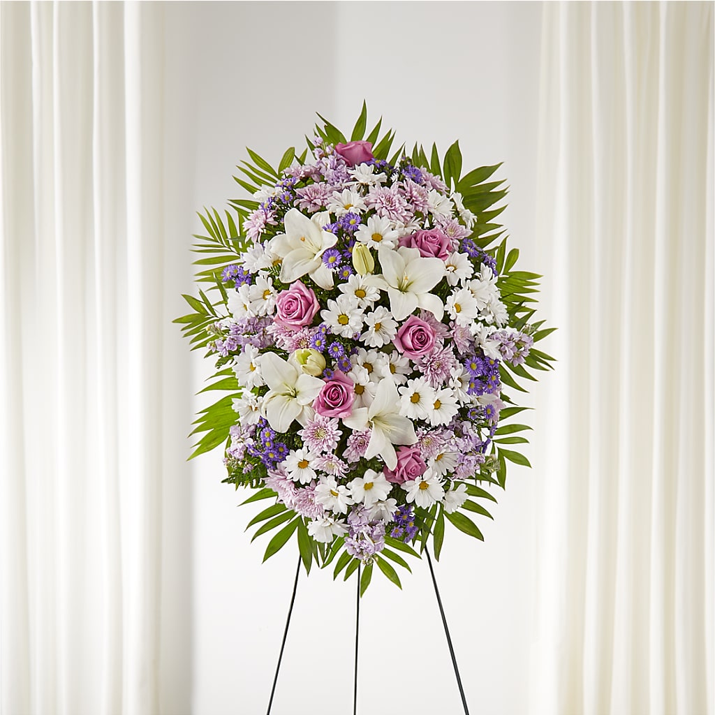Surrounded by Love Standing Spray – Althoff Floral, Cannon Falls MN