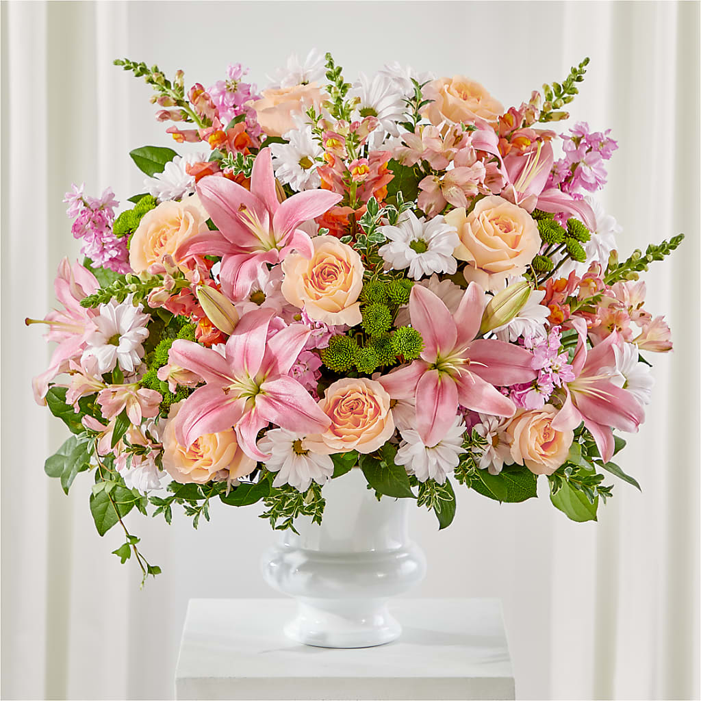 Heartfelt Gesture Urn Arrangement – Althoff Floral, Cannon Falls MN