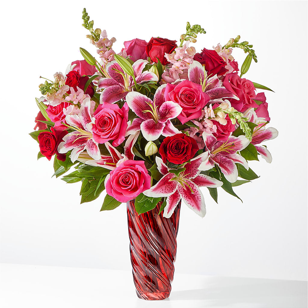 Always You Bouquet with Luxe Swirl Vase – Althoff Floral, Cannon Falls MN