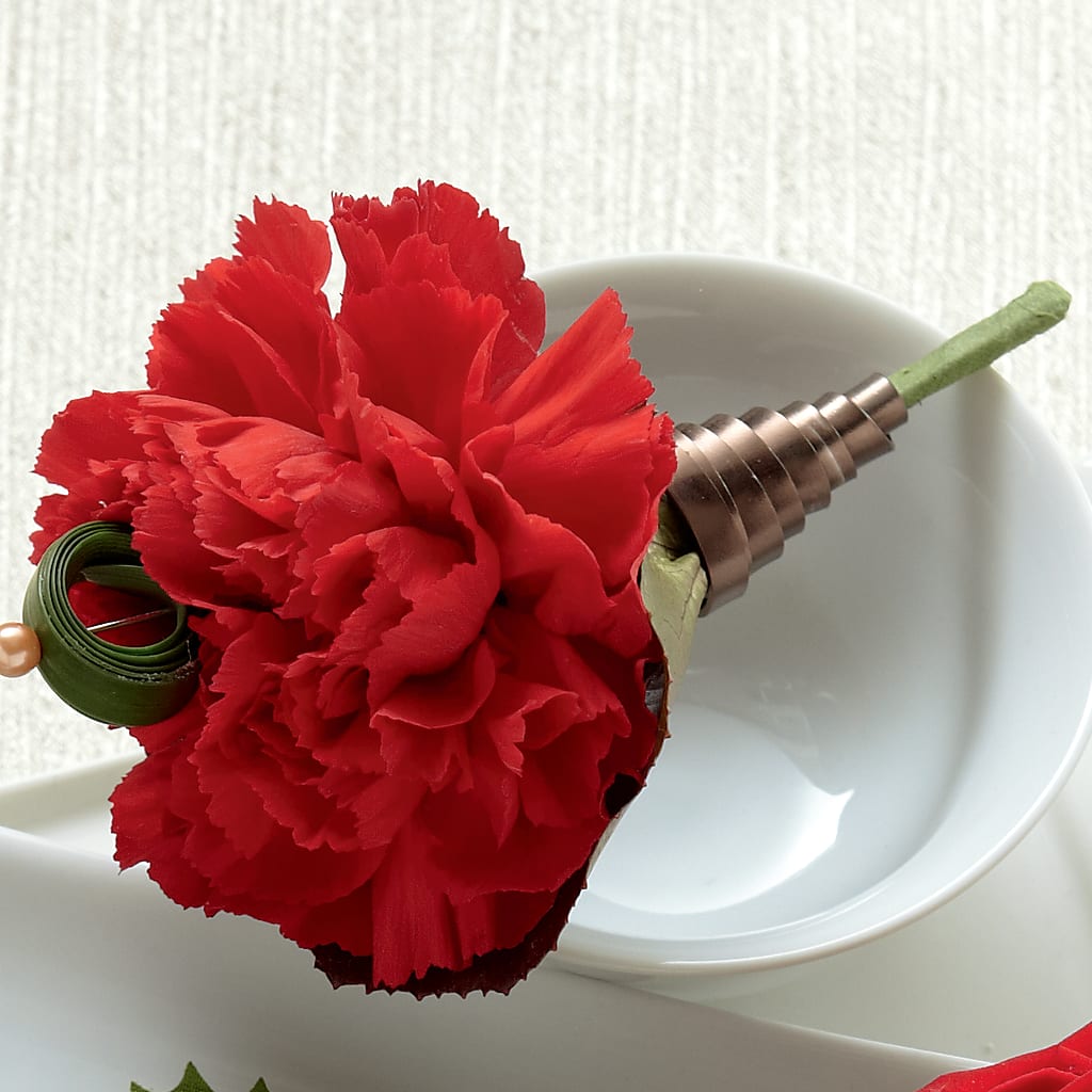 Red Carnation Boutonniere – Althoff Floral, Cannon Falls MN