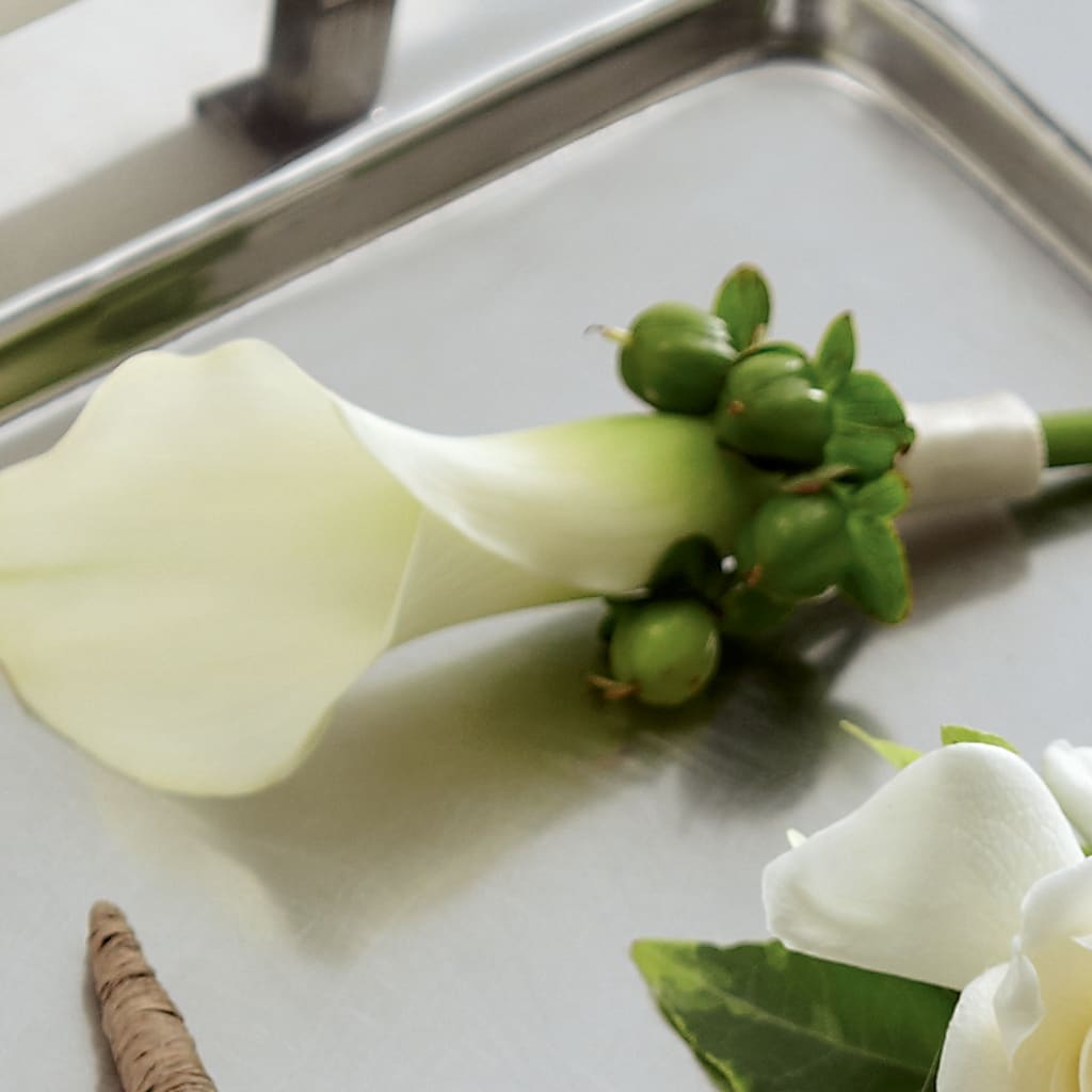 White Calla Boutonniere – Althoff Floral, Cannon Falls MN