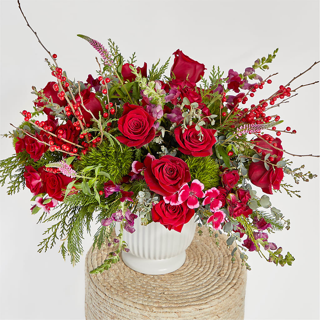 Big Red Bow Bouquet –  Althoff Floral, Cannon Falls MN