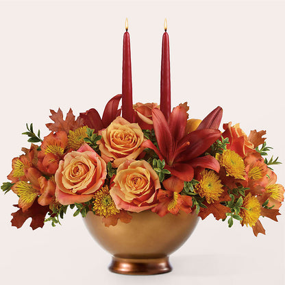 Harvest Table Centerpiece –  Althoff Floral, Cannon Falls MN