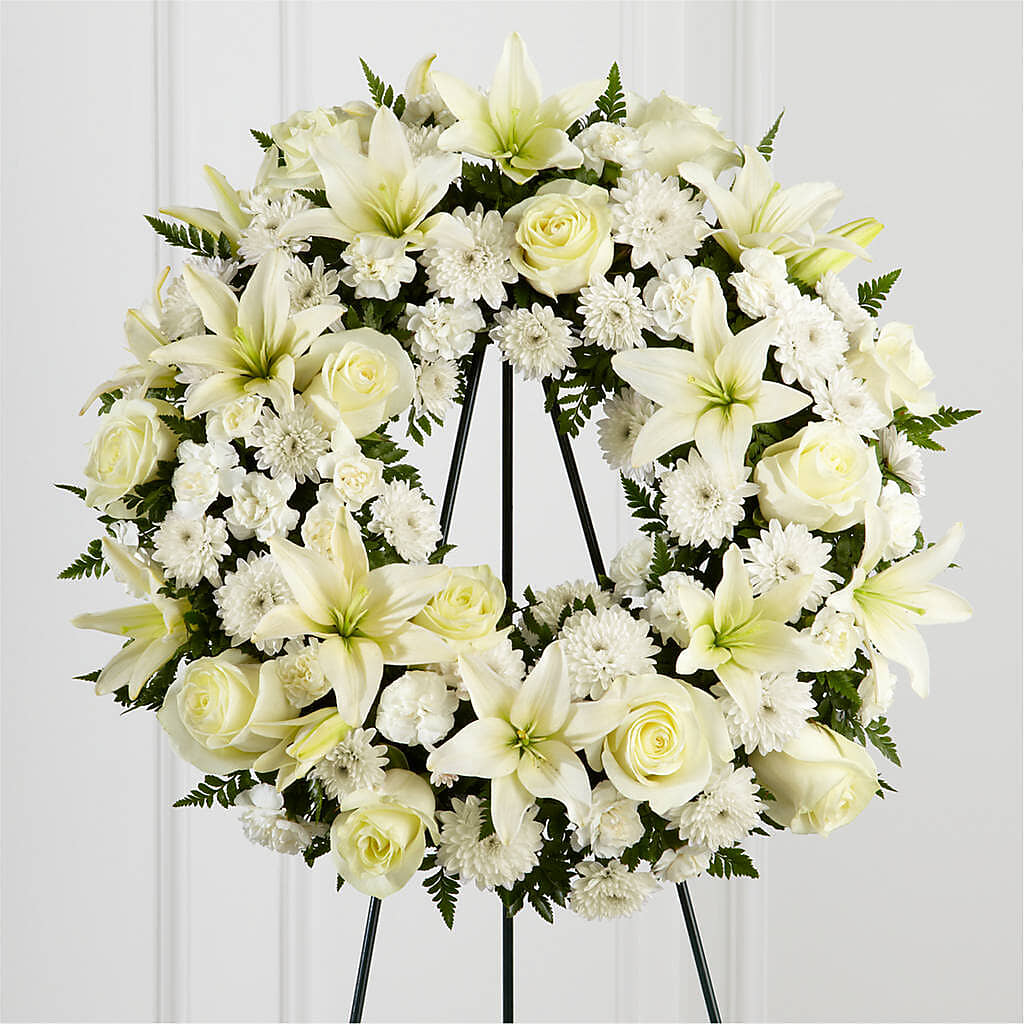 Treasured Tribute Wreath –  Althoff Floral, Cannon Falls MN