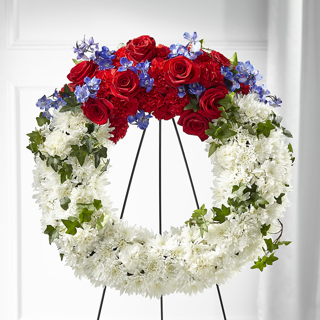 Patriotic Passion Wreath –  Althoff Floral, Cannon Falls MN