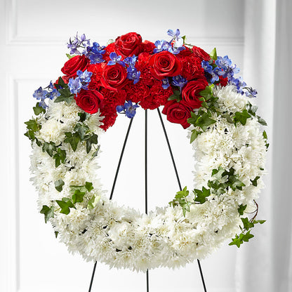 Patriotic Passion Wreath –  Althoff Floral, Cannon Falls MN