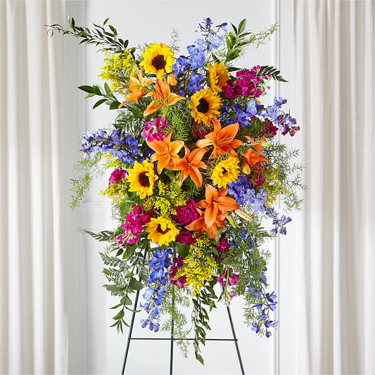 Sunlit Memories Standing Spray (Standard) –  Althoff Floral, Cannon Falls MN
