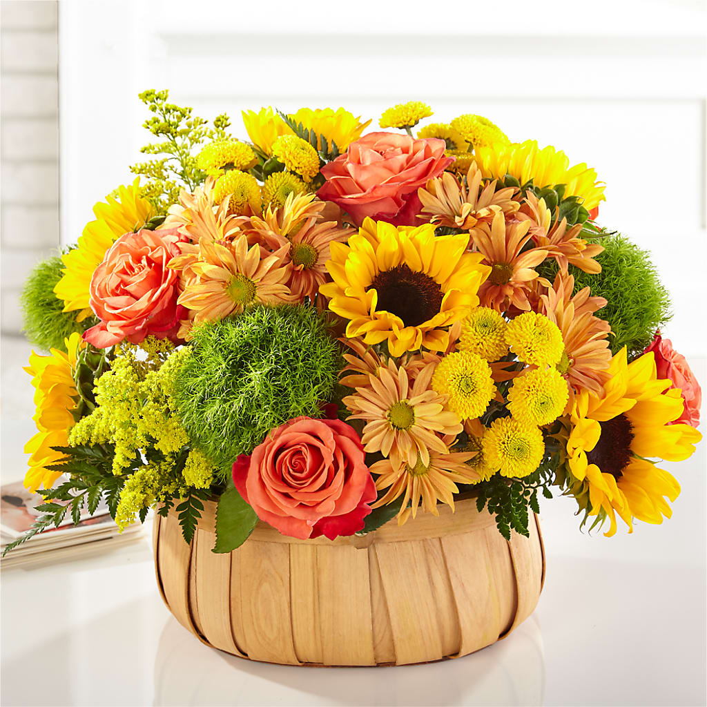 Harvest Sunflower Basket –  Althoff Floral, Cannon Falls MN