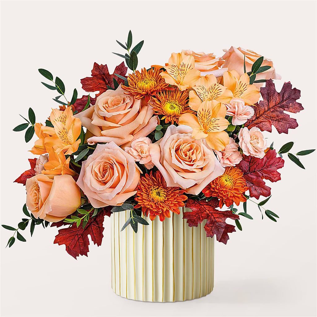 Spiced Latte Bouquet with Ivory Vase –  Althoff Floral, Cannon Falls MN