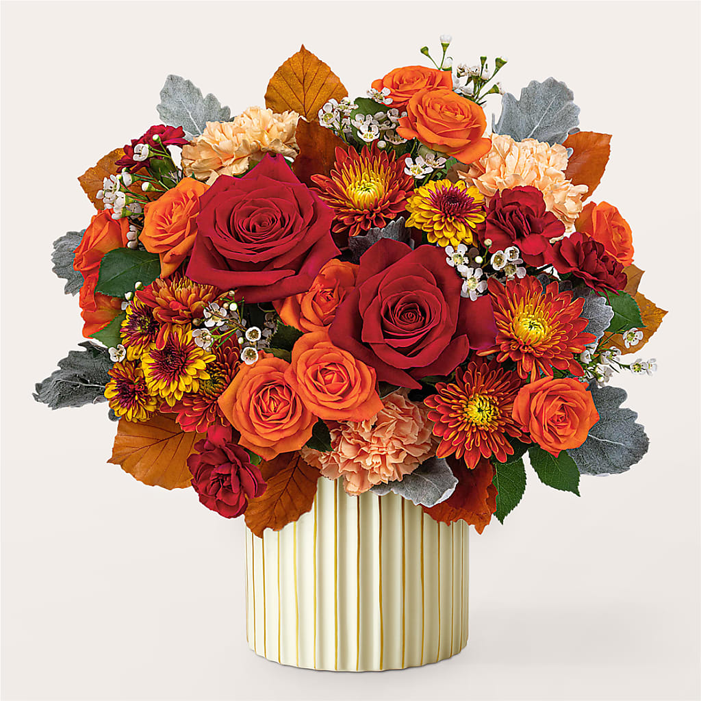 Merlot Bouquet with Ivory Vase –  Althoff Floral, Cannon Falls MN