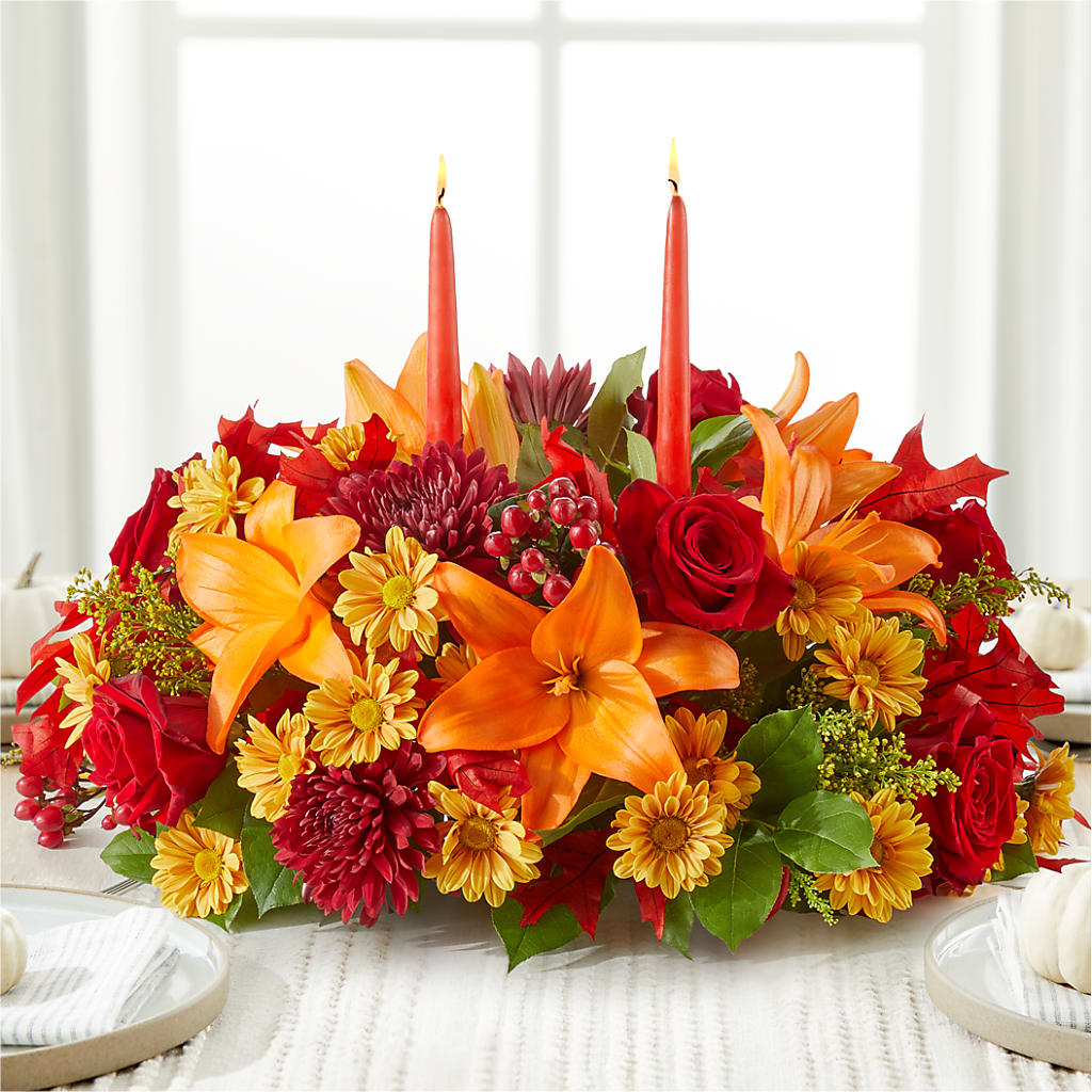 Autumn's Embrace Centerpiece –  Althoff Floral, Cannon Falls MN