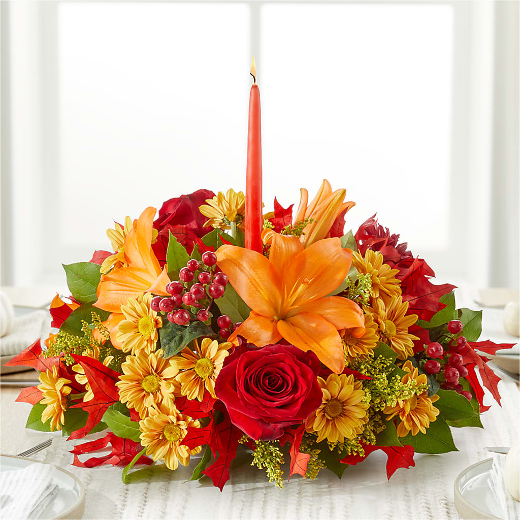 Autumn's Embrace Centerpiece –  Althoff Floral, Cannon Falls MN