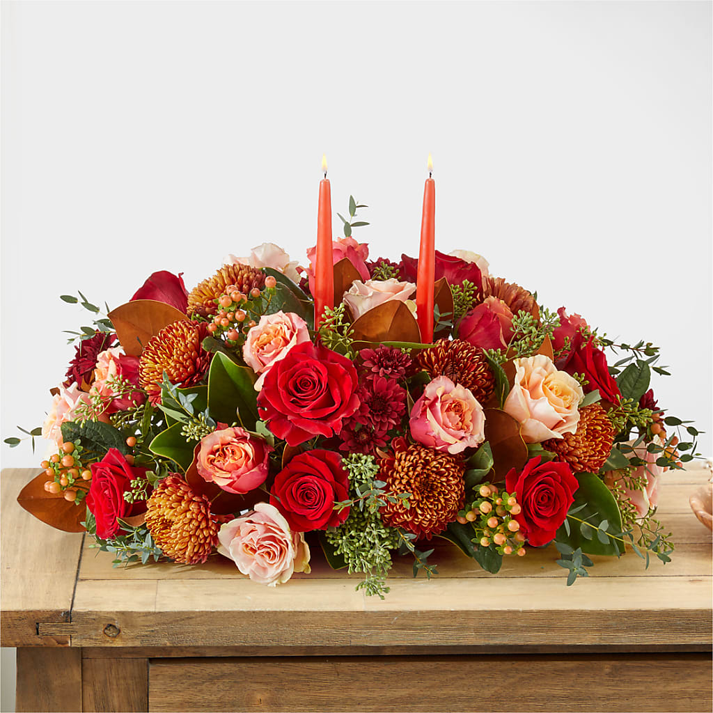 Gather Near Centerpiece –  Althoff Floral, Cannon Falls MN